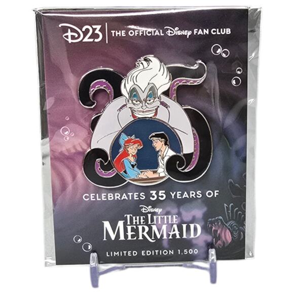 D23 Exclusive The Little Mermaid 35th Anniversary Glow-in-the-Dark Pin LE 1,500 - Picture 1 of 6